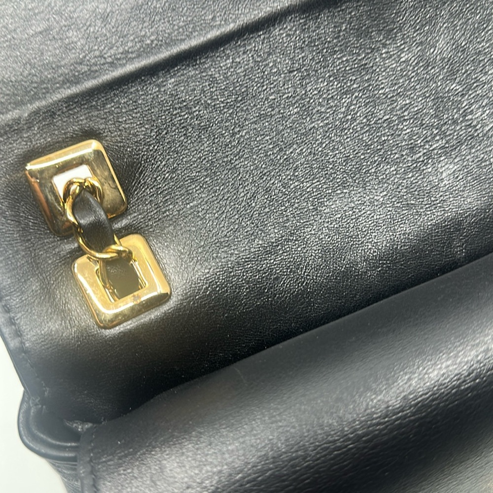 Elegant Black Quilted Genuine Leather Chain Bag - Picture 16 of 16
